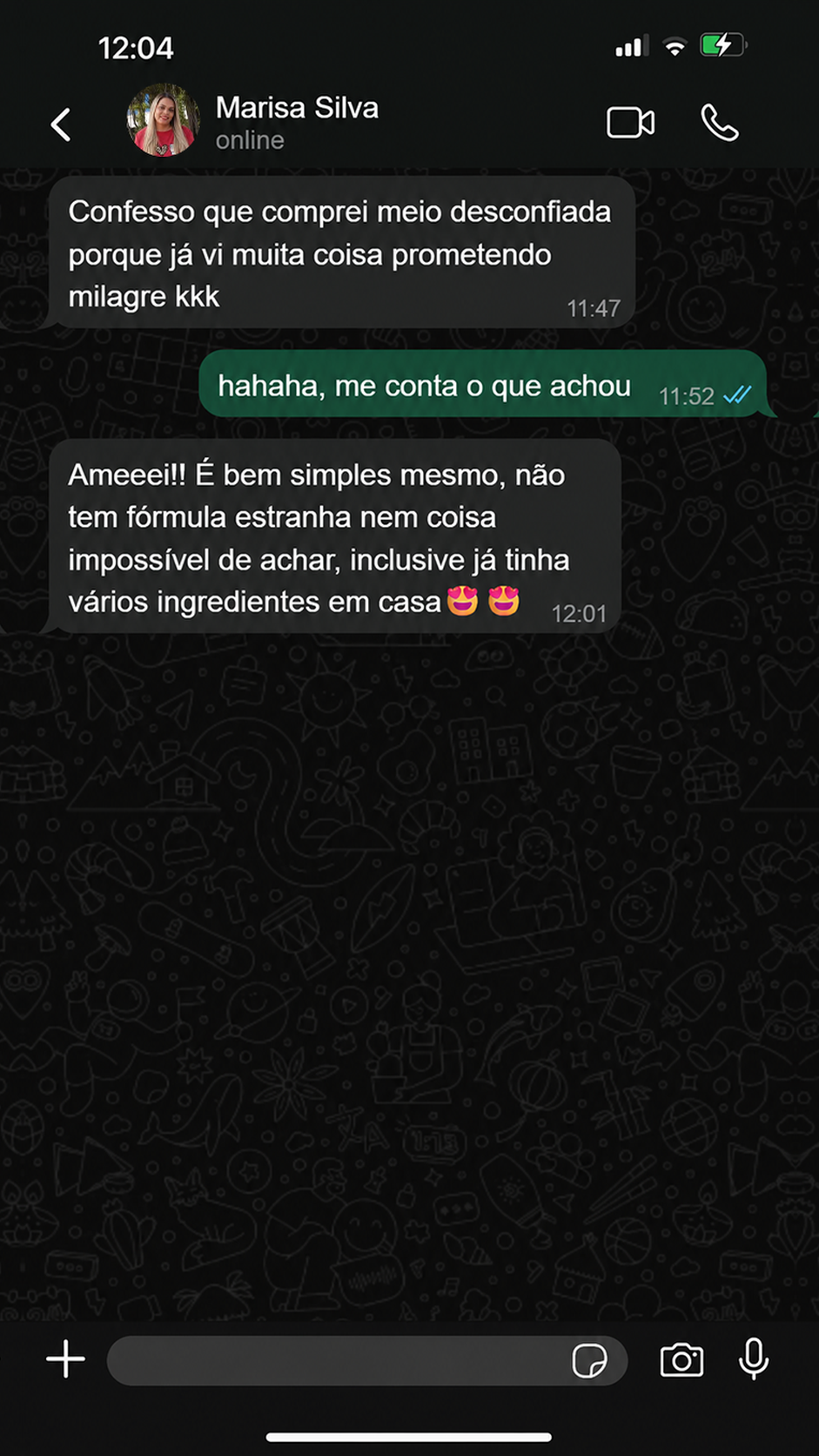 Conversa de Marisa Silva sobre sua experiência com o VibeChá